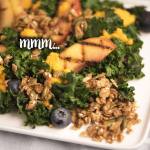 Grilled Kale Salad with Sesame-Ginger Granola