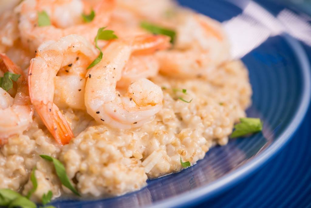 Lemony Shrimp and Parmesan Oats
