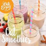 Oat Smoothies with Berries, Pineapple and Kale, Peanut Butter and Banana, or Apple Pie