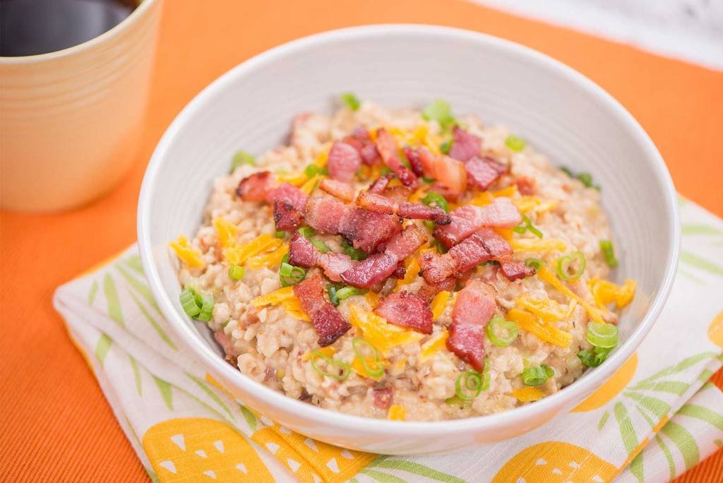 Avoine au bacon et cheddar