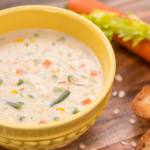 Creamy Vegetable Soup with Rolled Oats