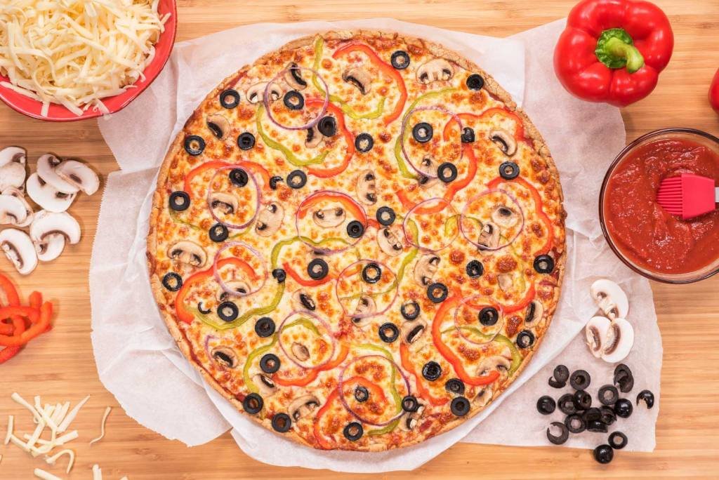 Pizza with Gluten-Free Oat Crust