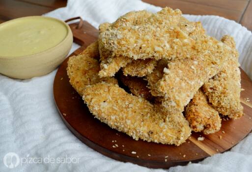 Chicken Strips with Dip Honey Mustard - Oats Everyday