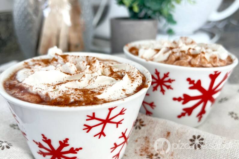 creamy cinnamon hot chocolate